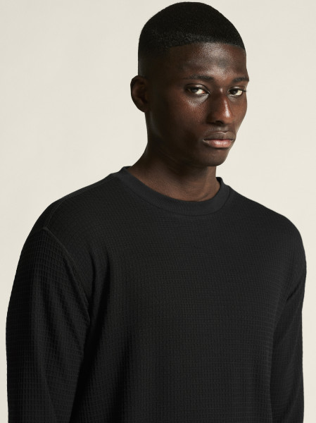 CRAFT Wool Waffle Černá