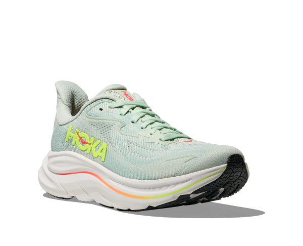 HOKA Clifton 10 W Sea Glass / Neon Flame