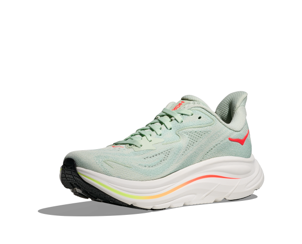 HOKA Clifton 10 W Sea Glass / Neon Flame