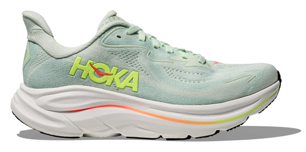 HOKA Clifton 10 W Sea Glass / Neon Flame