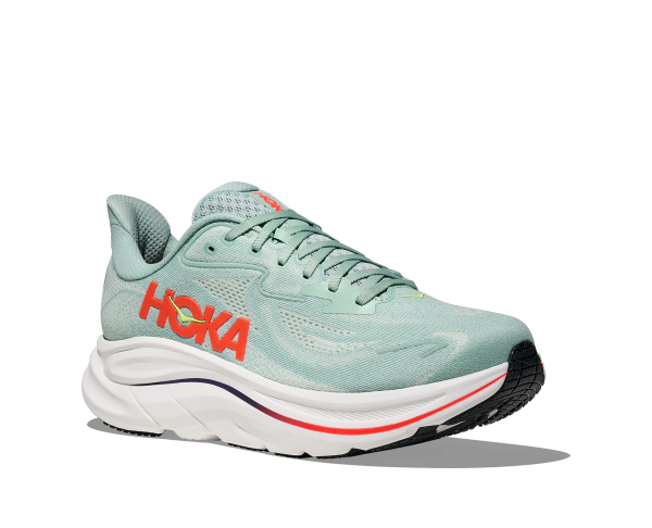 HOKA Clifton 10 M Sage / Neon Flame