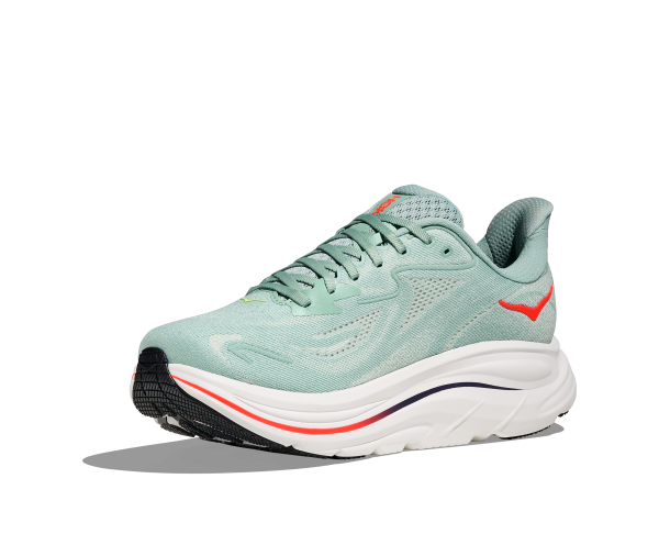HOKA Clifton 10 M Sage / Neon Flame