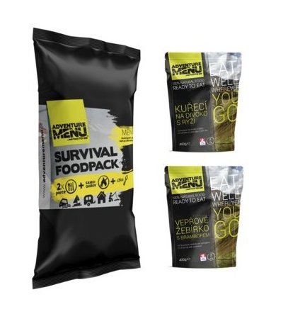 ADVENTURE MENU SURVIVAL FOOD PACK MENU III - Vepřové žebírko + Kuře na divoko 810 g