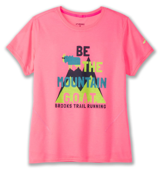 BROOKS Distance Short Sleeve 3.0 W Neo Pink/Mountain Goat