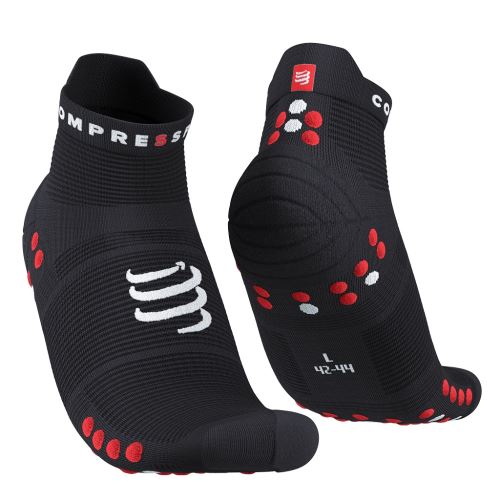 COMPRESSPORT PRO RACING SOCKS V4.0 RUN LOW BLACK/RED