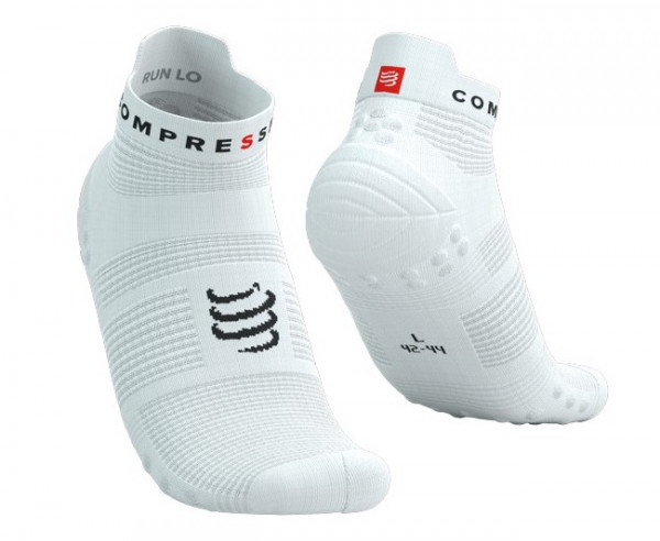 COMPRESSPORT PRO RACING SOCKS V4.0 RUN LOW WHITE/BLACK