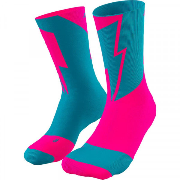 DYNAFIT NO PAIN NO GAIN SOCKS Ocean Pink Glo