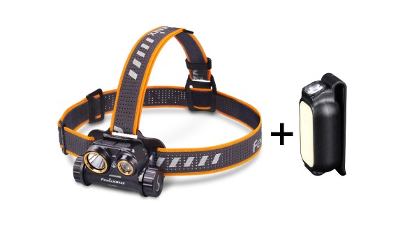 FENIX Nabíjecí čelovka HM65R + Fenix E-LITE