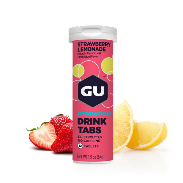 GU HYDRATION DRINK TABS Strawberry Hibiscus 1 tuba