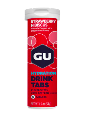 GU HYDRATION DRINK TABS Strawberry Hibiscus