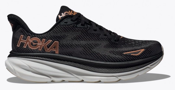 HOKA CLIFTON 9 W BLACK / ROSE GOLD 