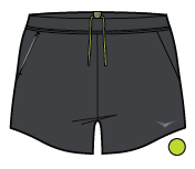 HOKA M GLIDE 5'' SHORT W/BRIEF Black