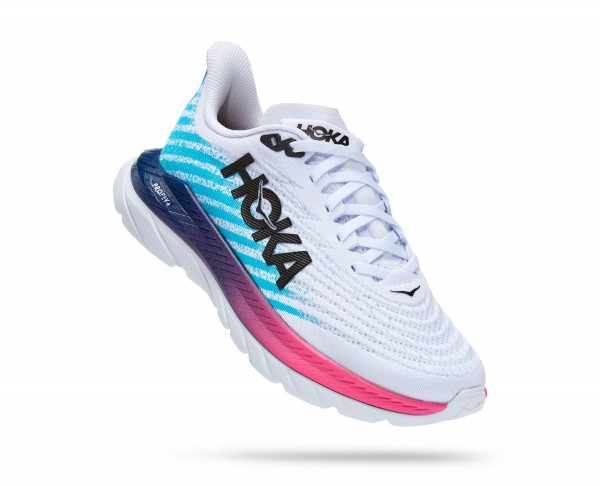 HOKA MACH 5 W WHITE / SCUBA BLUE