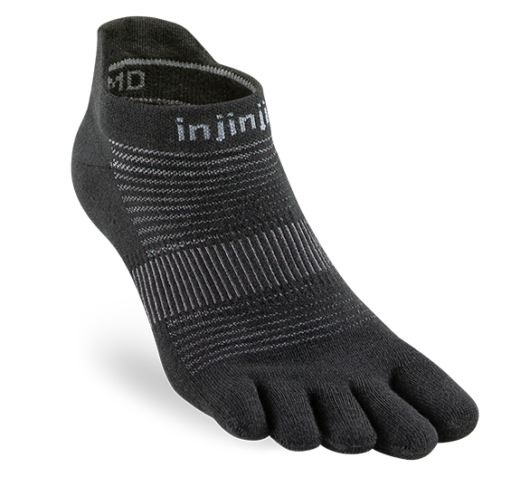 INJINJI Run Lightweight No-Show Black