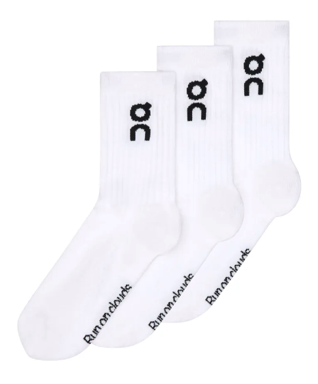On Logo Sock High 3-pack White 