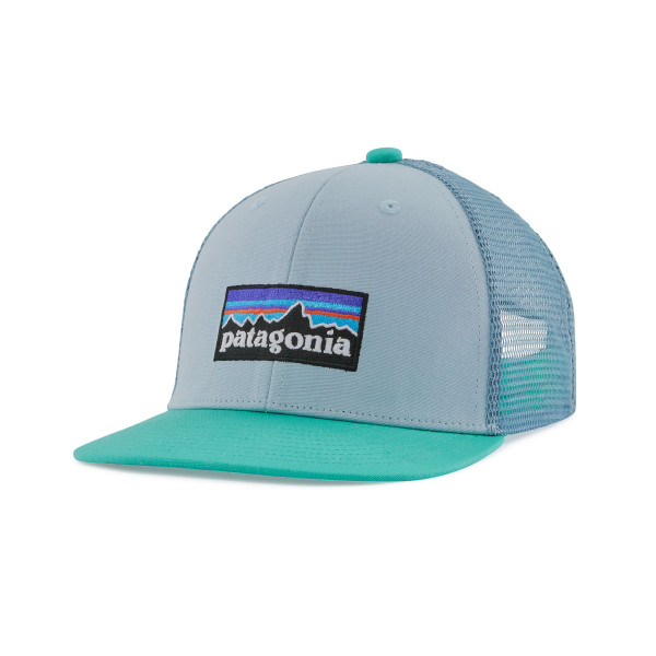 PATAGONIA Kids' Trucker Hat P-6 Logo: Steam Blue