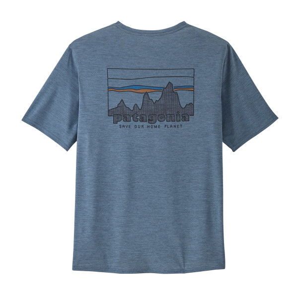 PATAGONIA Men's Capilene® Cool Daily Graphic Shirt '73 Skyline: Utility Blue X-Dye