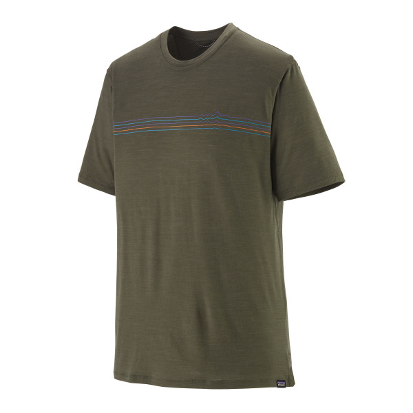 PATAGONIA Men's Capilene Cool Merino Graphic Shirt Fitz Roy Fader: Basin Green