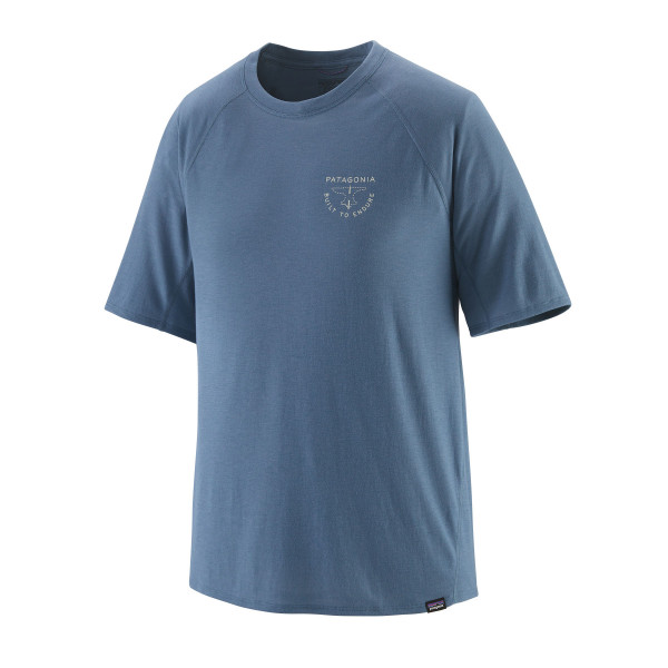 PATAGONIA Men's Capilene® Cool Trail Graphic Shirt Forge Mark Crest: Utility Blue