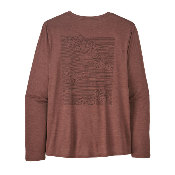 PATAGONIA Men's Long-Sleeved Capilene® Cool Daily Graphic Shirt Strataspire: Dulse Mauve X-Dye