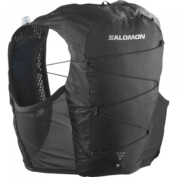 SALOMON ACTIVE SKIN 8 with flasks BLACK 2023