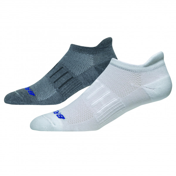 XXX BROOKS Ghost Midweight 2-Pack White/Bluetiful&Grey/ Bluetiful